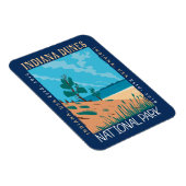 Indiana Dunes Nationalpark Vintag gefährdet Magnet (Rechte Seite)