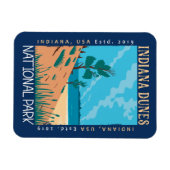 Indiana Dunes Nationalpark Vintag gefährdet Magnet (Horizontal)
