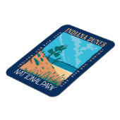 Indiana Dunes Nationalpark Vintag gefährdet Magnet (Linke Seite)