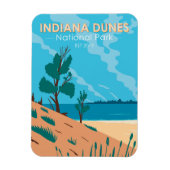 Indiana Dunes Nationalpark Vintag Magnet (Vertikal)