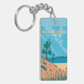 Indiana Dunes Nationalpark Vintag zweiseitig Schlüsselanhänger (Vorderseite links)