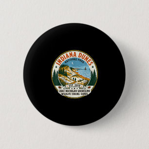 Indiana Dunes Nationalpark Vintage-Wandern Button