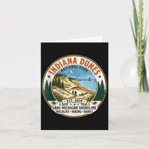 Indiana Dunes Nationalpark Vintage Wandern Karte