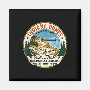 Indiana Dunes Nationalpark Vintage-Wanderung Magnet