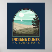 Indiana Dunes Nationalpark Vintages Emblem