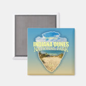 Indiana Dunes NP (Pfeilspitzen) Magnet (Vorderseite/Rückseite)
