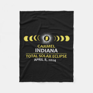 Indiana Eclipse 2024 Gesamtsolares Eclipse Fleecedecke