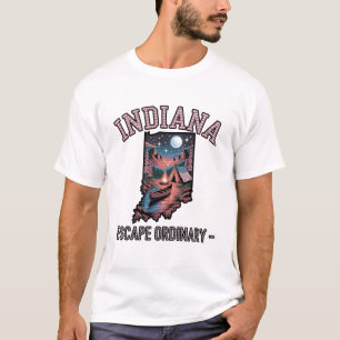 Indiana Entkomme Dem Gewöhnlichen Abenteuer Kunst T-Shirt