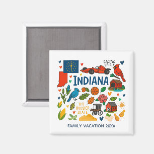 Indiana-Familienausflug-Andenken individuell Magnet