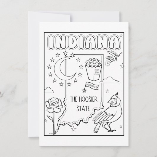 Indiana-Farbkollage Einladung (Vorderseite)