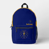 Indiana Flag Backpack, USA, Indiana Bag, Bedruckter Rucksack (Vorderseite)