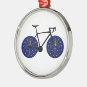 Indiana Flag Cycling Ornament Aus Metall (Links)