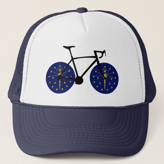 Indiana Flag Cycling Truckerkappe (Vorderseite)