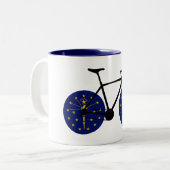 Indiana Flag Cycling Zweifarbige Tasse (Vorderseite Links)
