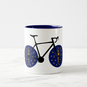 Indiana Flag Cycling Zweifarbige Tasse