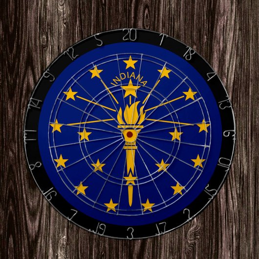 Indiana Flag Dartboard & Indiana / USA Spielbrett Dartscheibe
