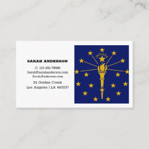 Indiana Flag Elegante Business Cards / USA Visitenkarte