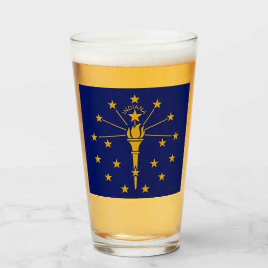 INDIANA FLAG GLAS (Vorne (Gefüllt))