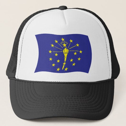 Indiana Flag Hat Truckerkappe (Vorderseite)