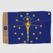 Indiana Flag & Indiana mit Monogramm / Golftücher Golfhandtuch (Horizontal)