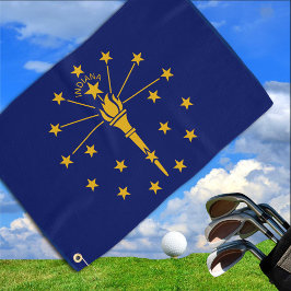 Indiana Flag & Indiana Staat USA Golf / Sportfans Golfhandtuch