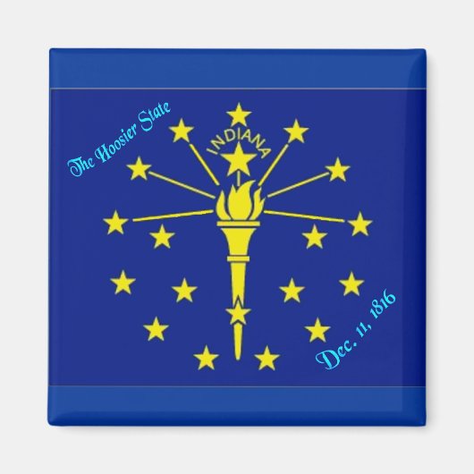 Indiana Flag Magnet (Vorne)