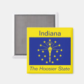 Indiana Flag Magnet (Vorderseite/Rückseite)