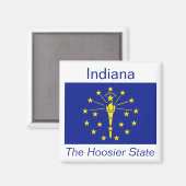 Indiana Flag Magnet (Vorderseite/Rückseite)