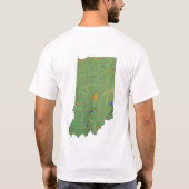 Indiana Flag + Map T - Shirt (Rückseite)