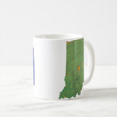 Indiana Flag + Map Tasse (VorderseiteRechts)