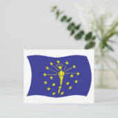 Indiana Flag Postcard Postkarte (Stehend Vorderseite)