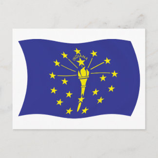 Indiana Flag Postcard Postkarte