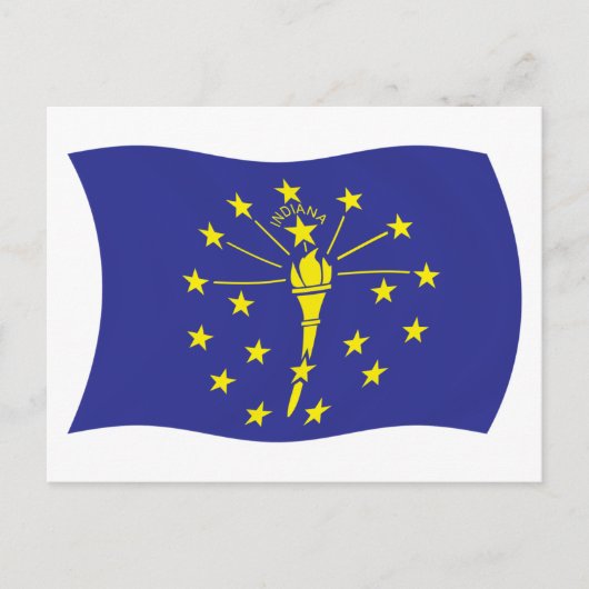 Indiana Flag Postcard Postkarte (Vorderseite)