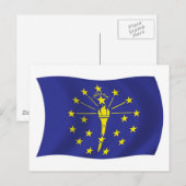 Indiana Flag Postcard Postkarte (Vorne/Hinten)
