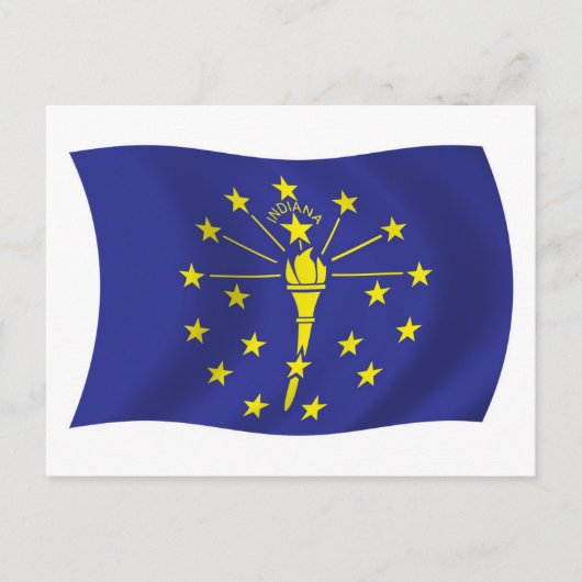 Indiana Flag Postcard Postkarte (Vorderseite)