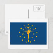 Indiana Flag Postcard Postkarte (Vorne/Hinten)