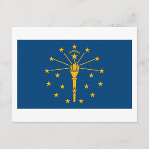 Indiana Flag Postcard Postkarte