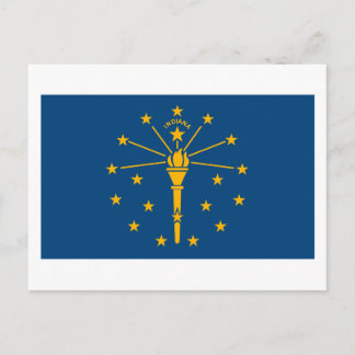 Indiana Flag Postcard Postkarte