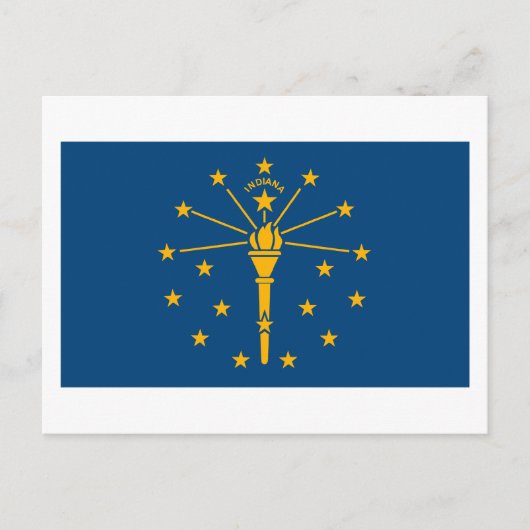 Indiana Flag Postcard Postkarte (Vorderseite)