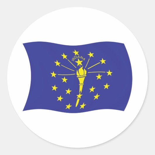 Indiana Flag Sticker (Vorderseite)