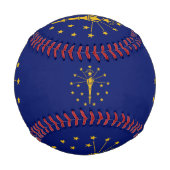 Indiana-Flagge, Indiana, Monogramm/Baseball-Bälle Baseball (Rückseite)
