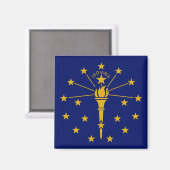 Indiana flagge & Indiana, USA - Urlaub/Sport Magnet (Vorderseite/Rückseite)
