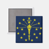 Indiana-Flagge Magnet (Vorderseite/Rückseite)