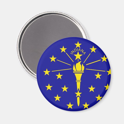 Indiana-Flagge Magnet (Vorderseite/Rückseite)