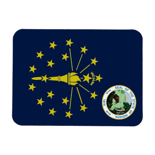 Indiana-Flagge Magnet (Horizontal)