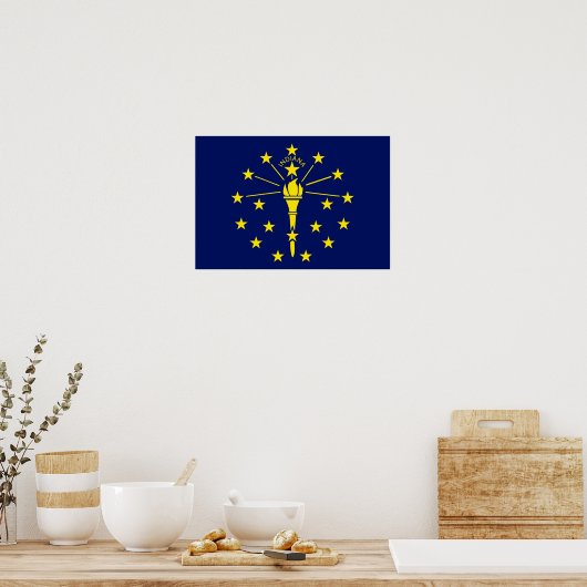 Indiana-Flagge Poster (Küche)