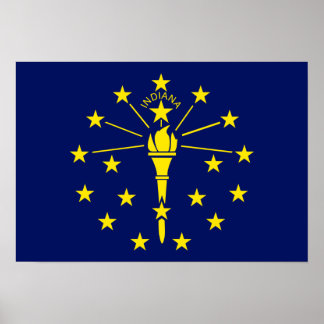 Indiana-Flagge Poster