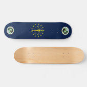 Indiana-Flagge Skateboard (Horizontal)