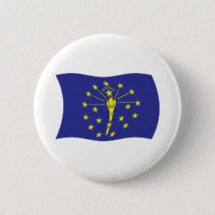 Indiana-Flaggenknopf Button