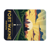 Indiana Fort Wayne Travel Magnet (Horizontal)